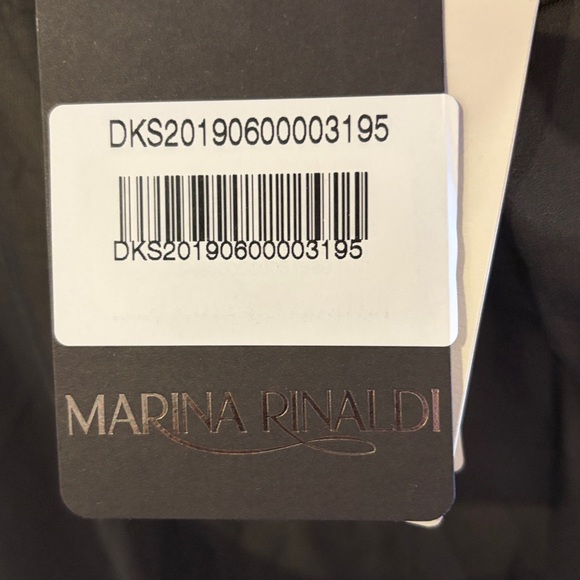 Marina Rinaldi Sheer 2 Piece Black Blouse with Floral Accents NWT $400 MSRP - Picture 6 of 7